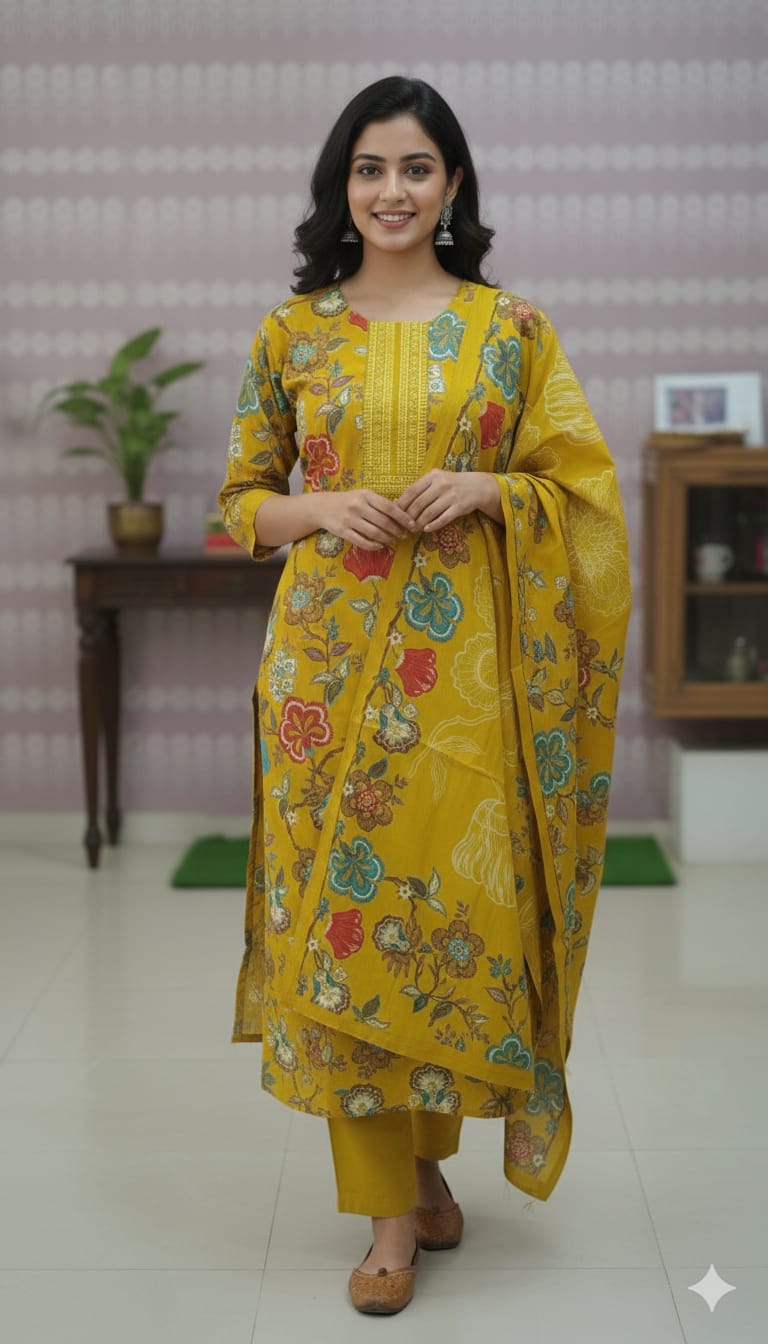 Printed kurthi set
