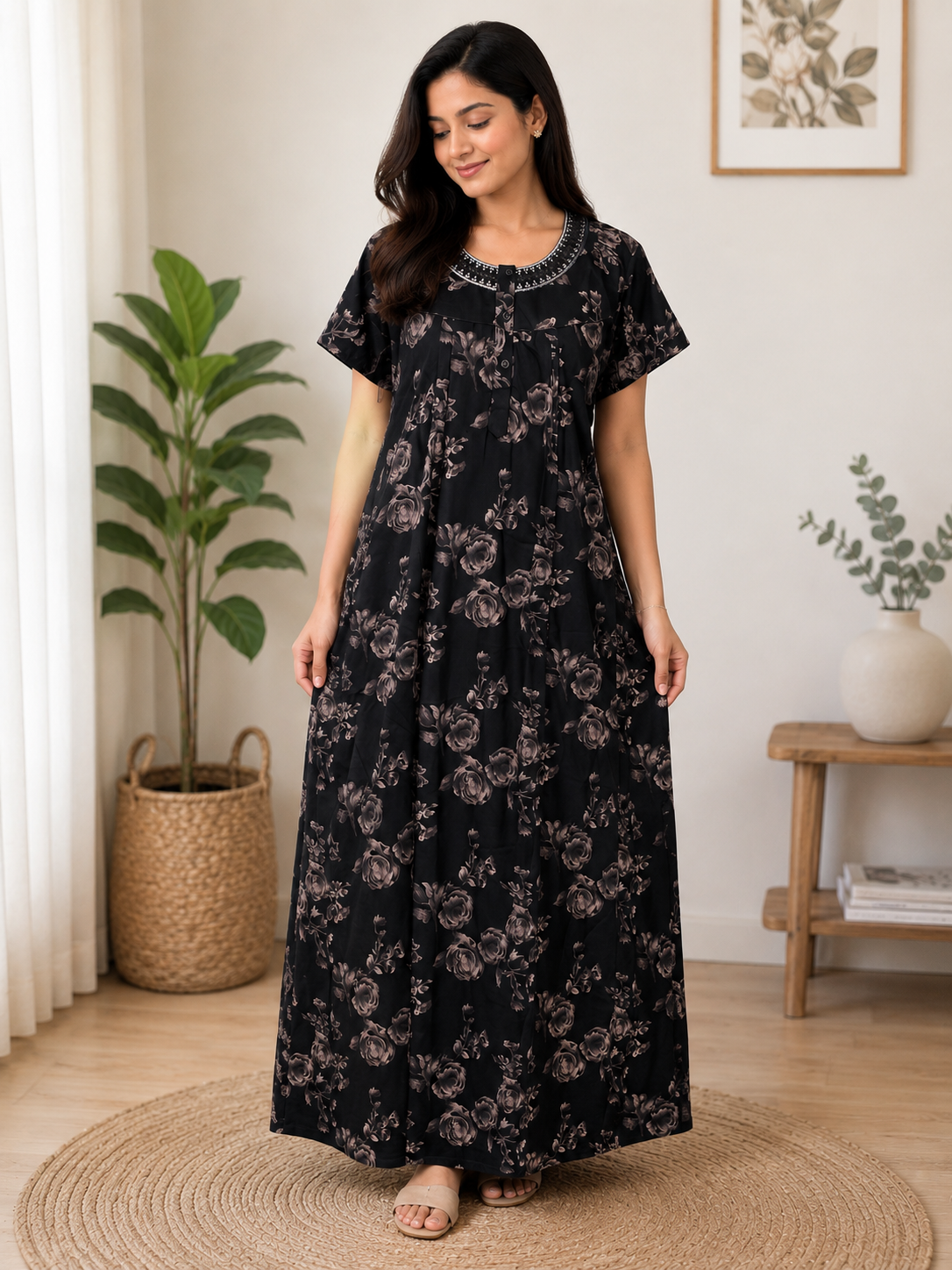 Elegant cotton nighty