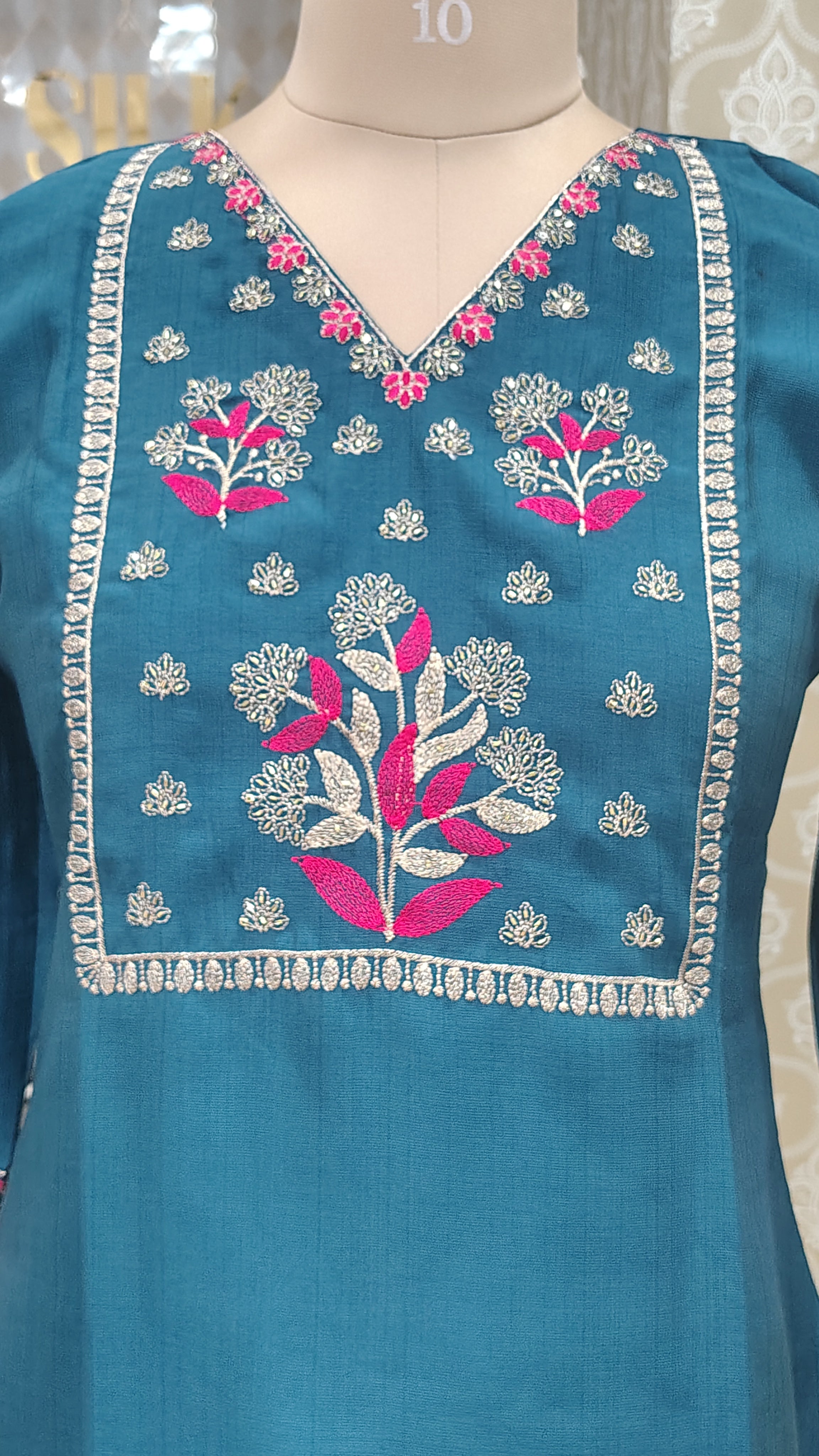 Teal Blue kurta set