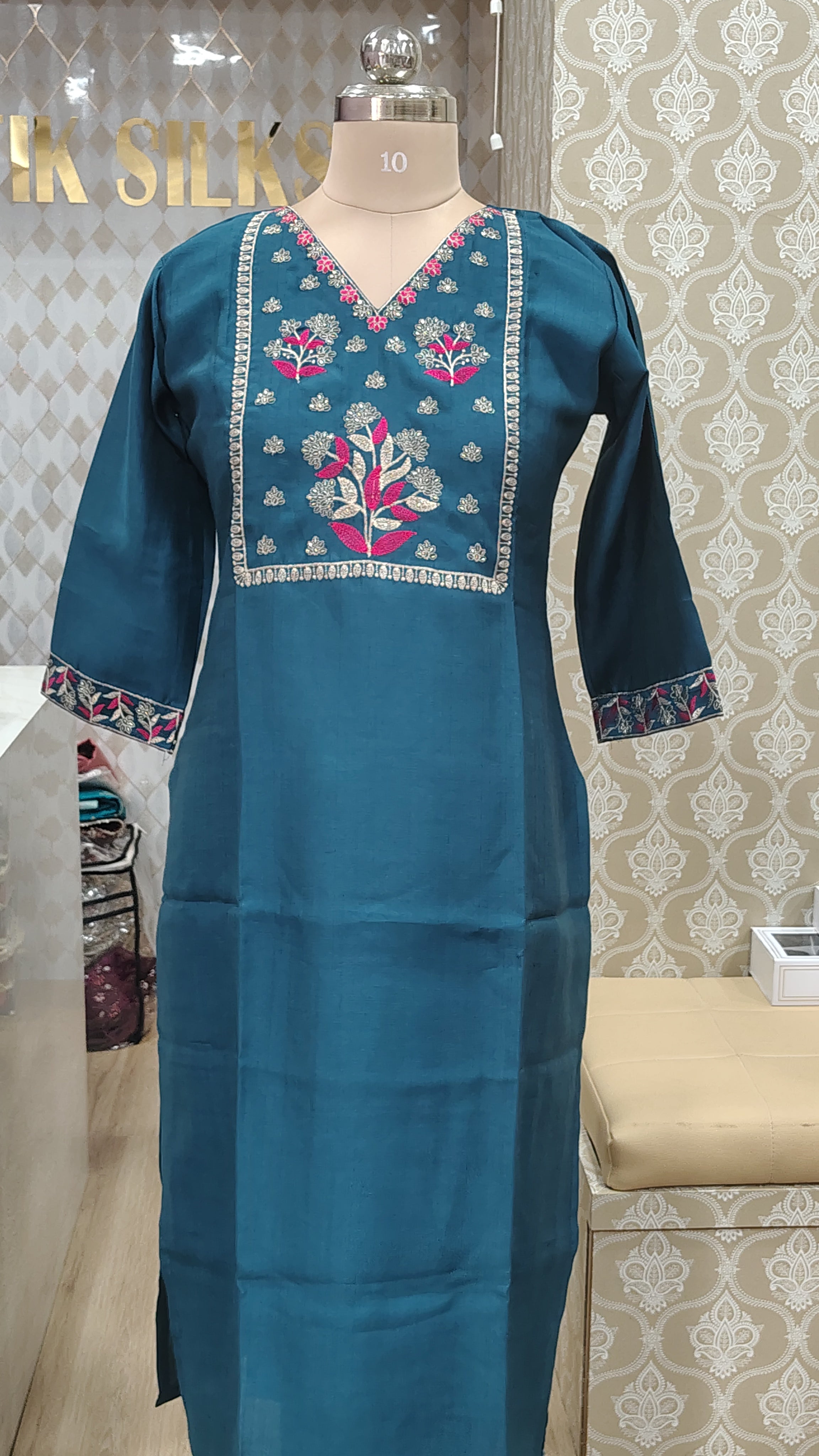 Teal Blue kurta set