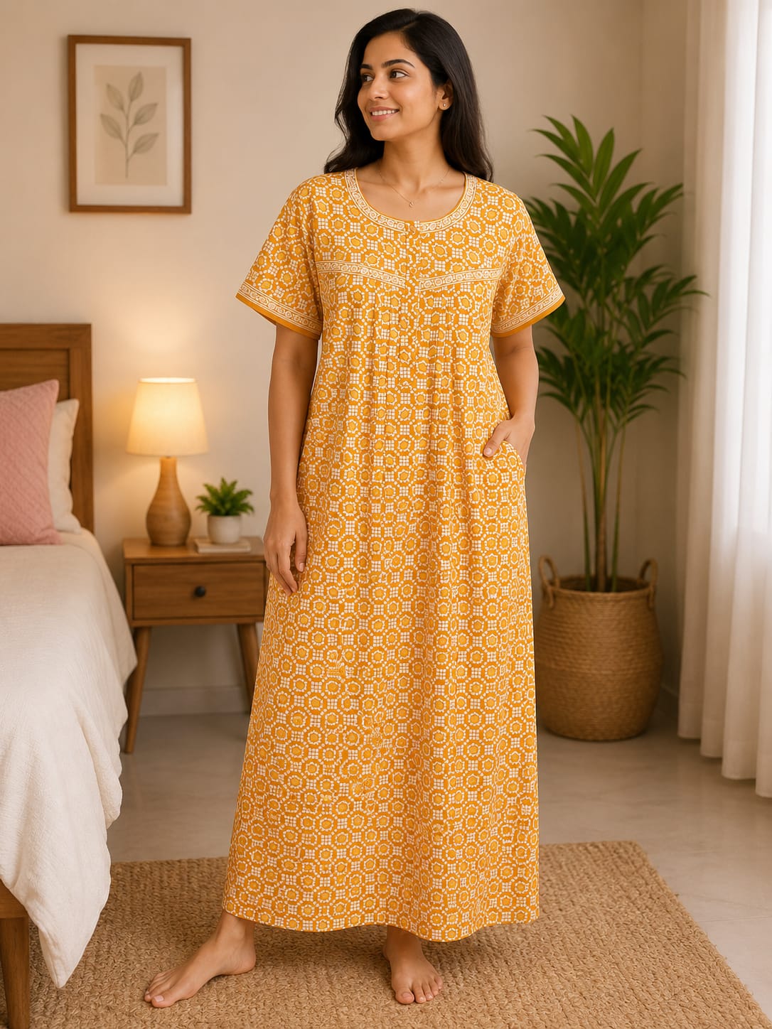 Purple Printed Nighty