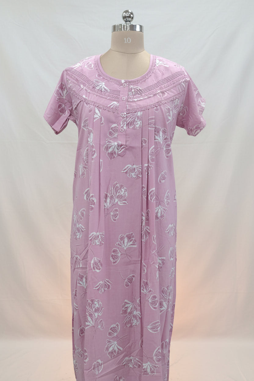 Floral cotton nighty
