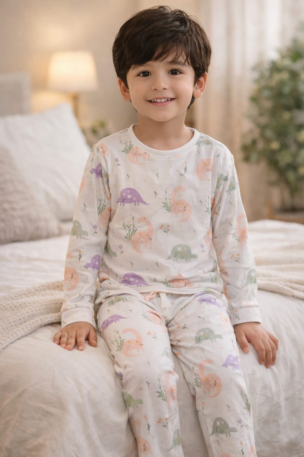 Adorable Dino Print Kids Night Suit Set 🦕✨