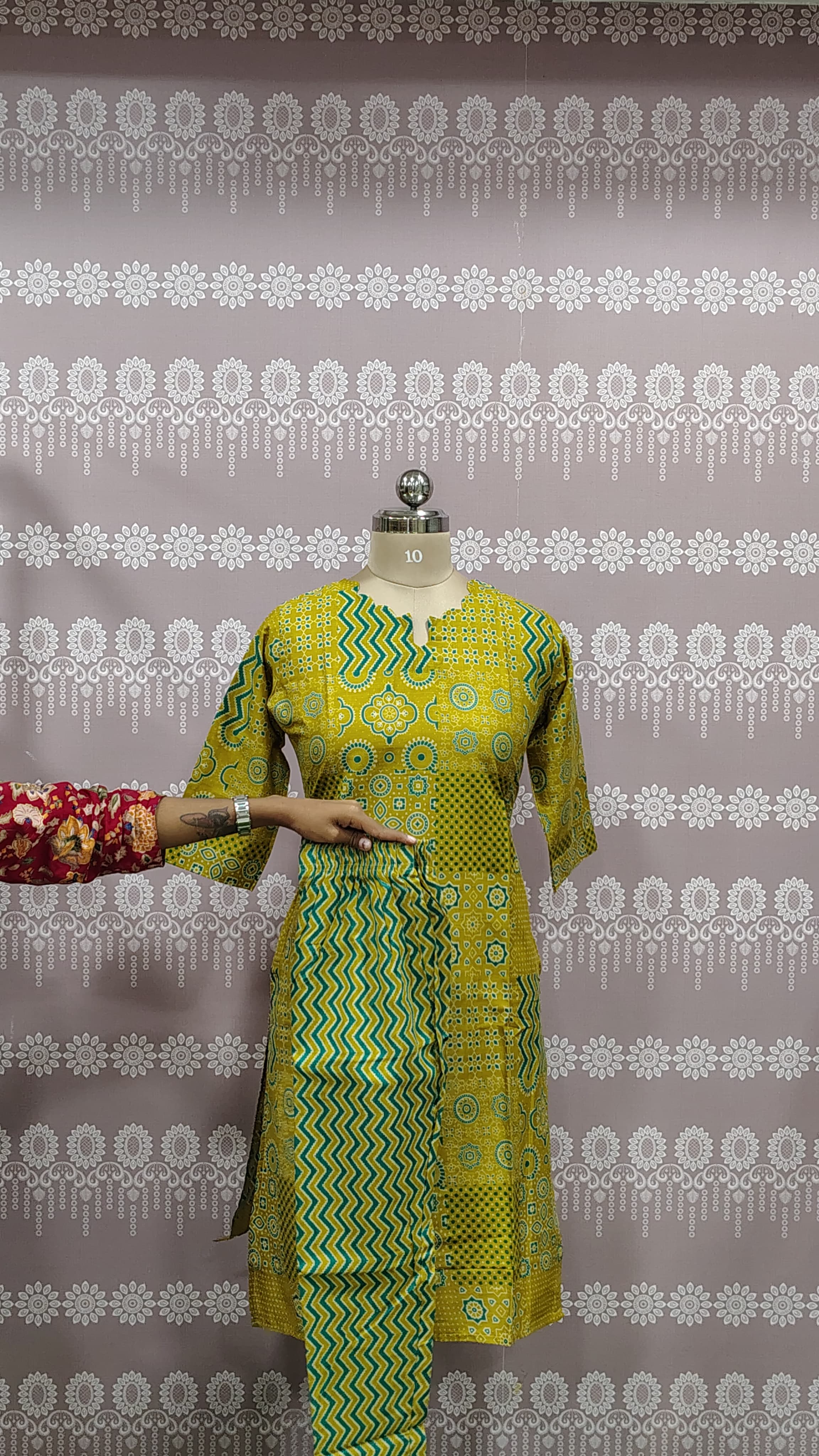 printed  cotton kurthi set
