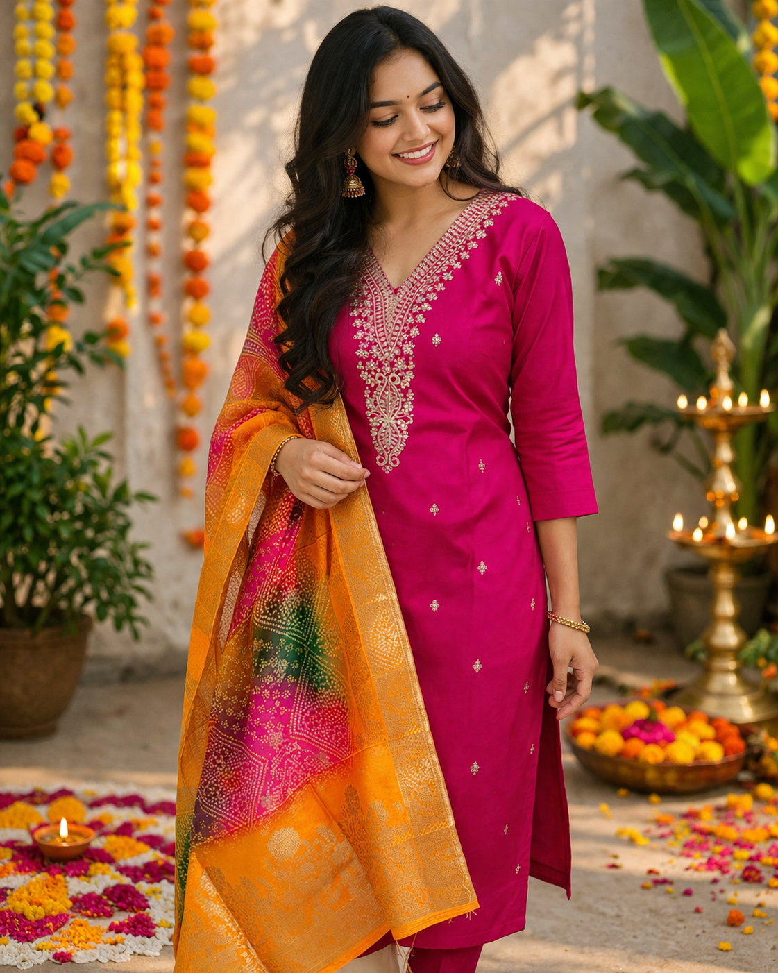 Embroidery kurthi set