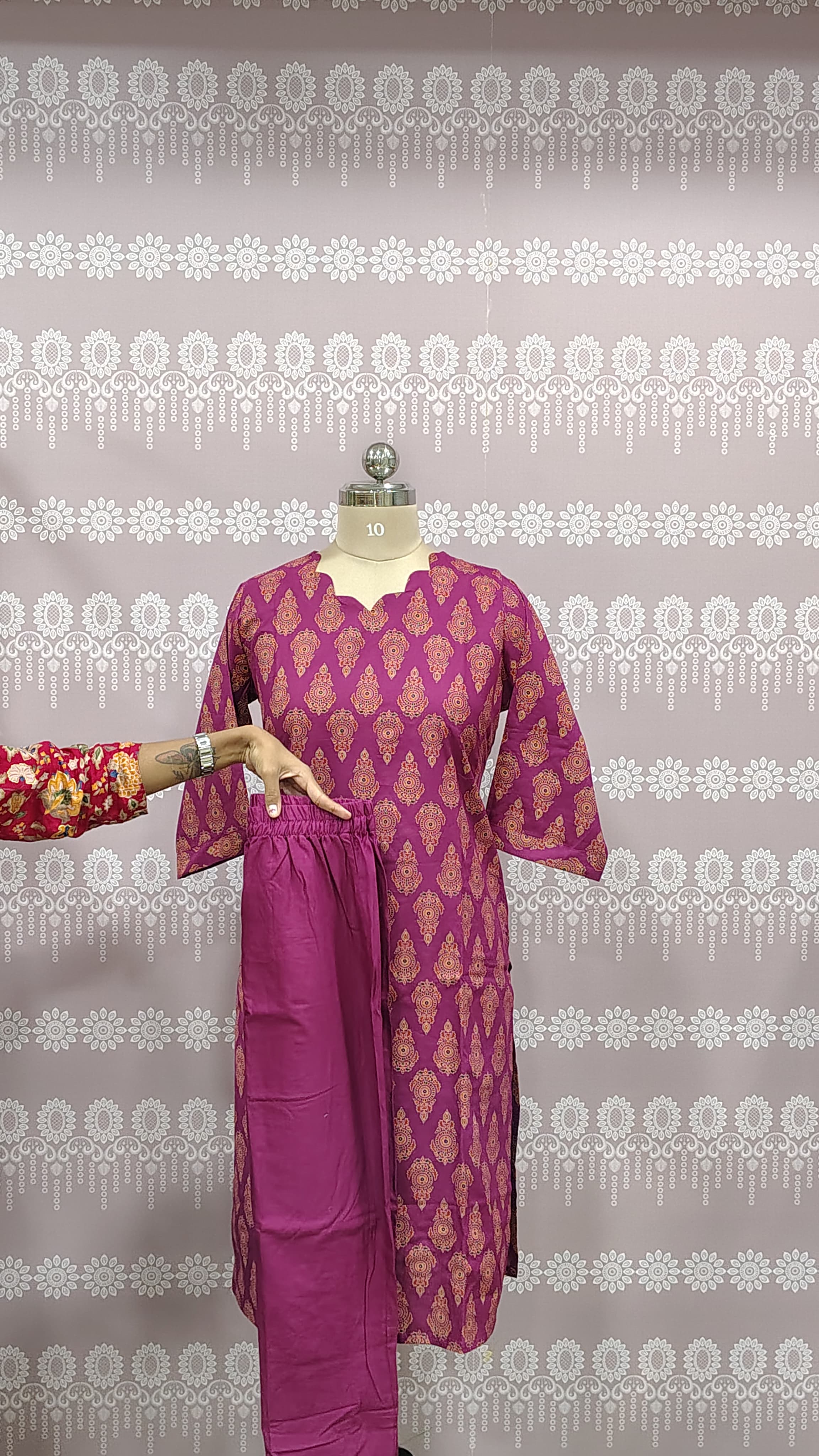 printed  cotton kurthi set