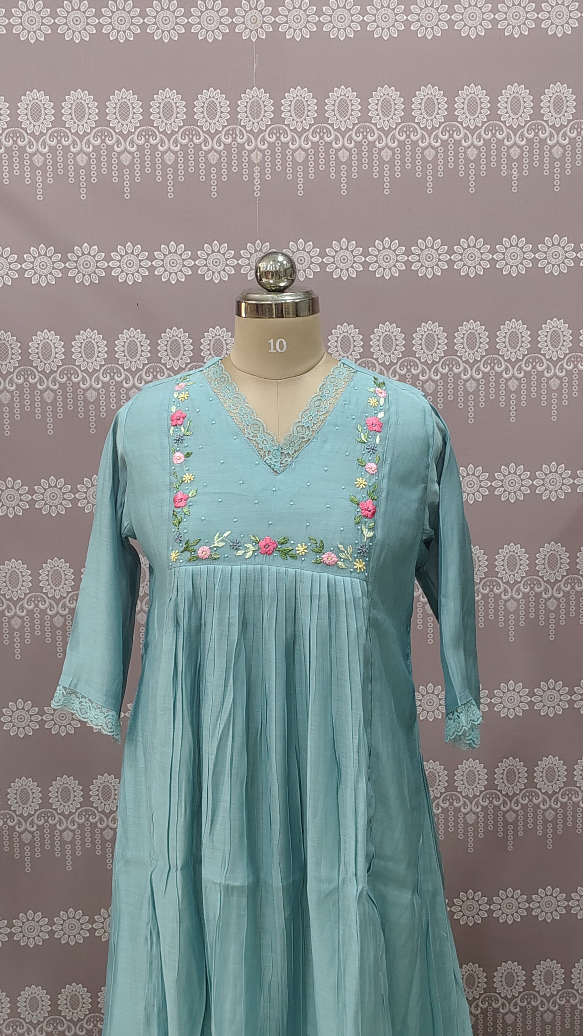 This refreshing sea green maxi