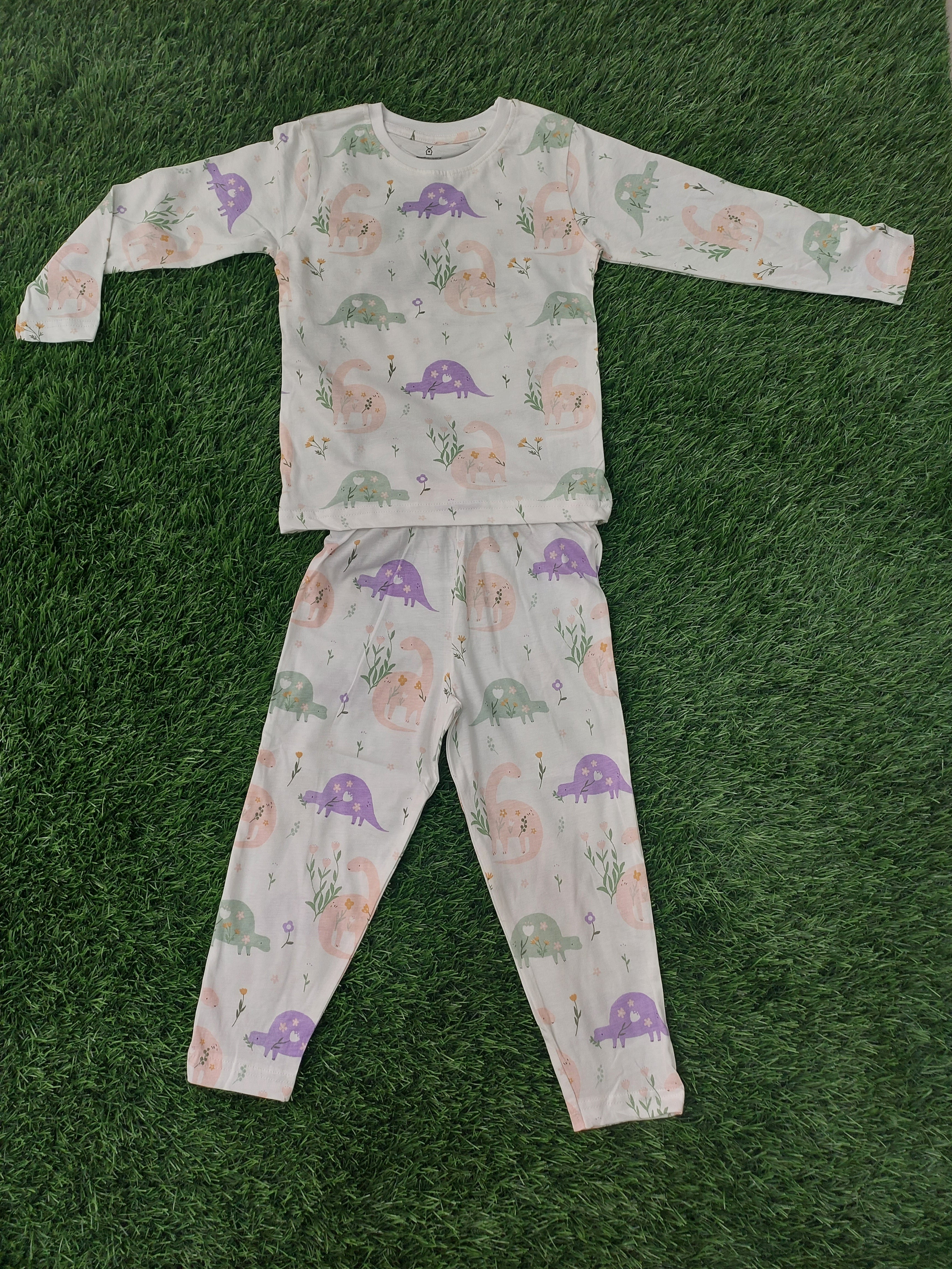 Adorable Dino Print Kids Night Suit Set 🦕✨