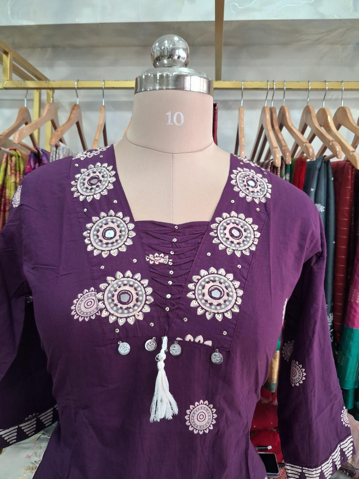 Purple KURTHI SET