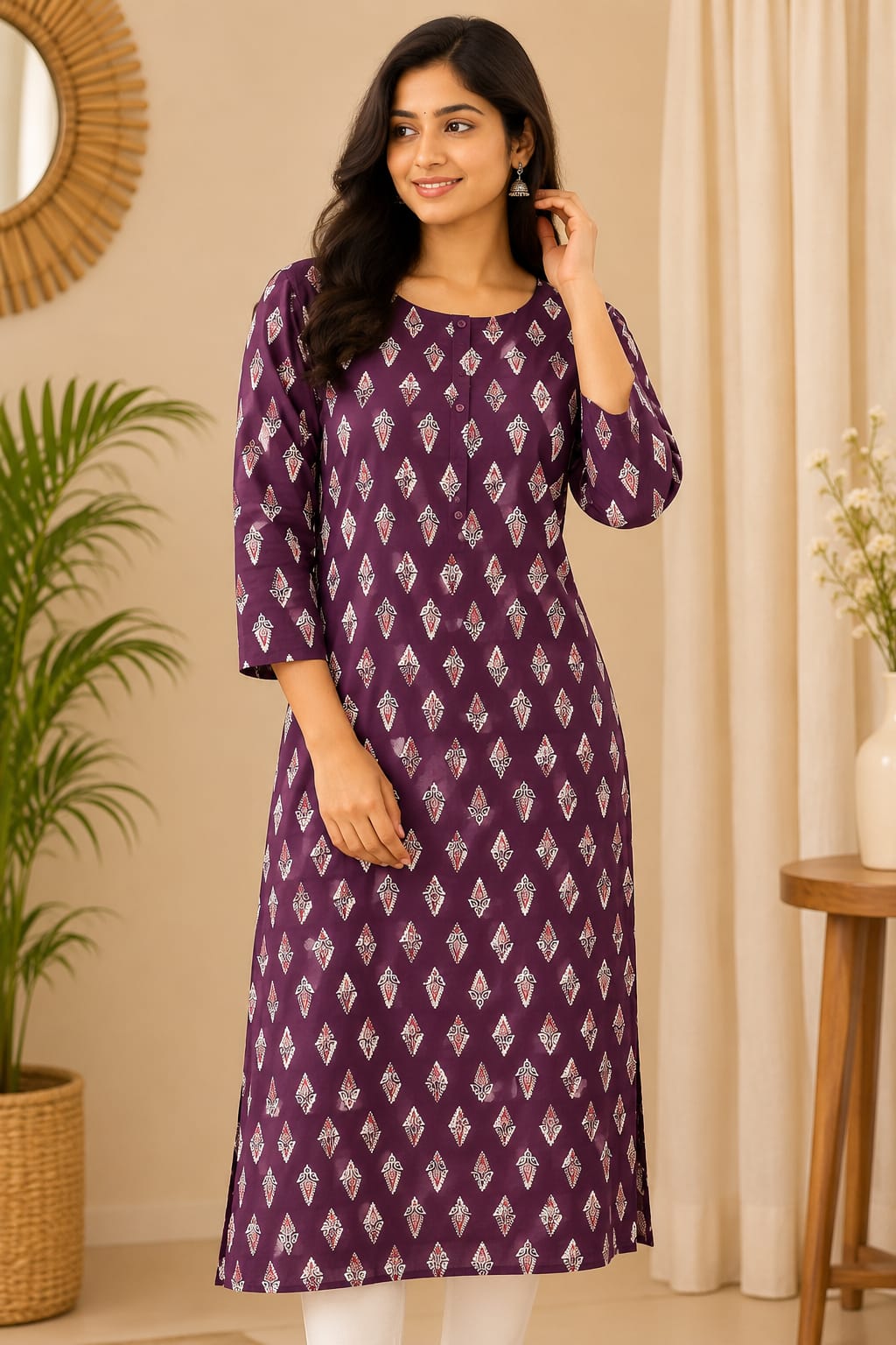 Elegant Purple printed top