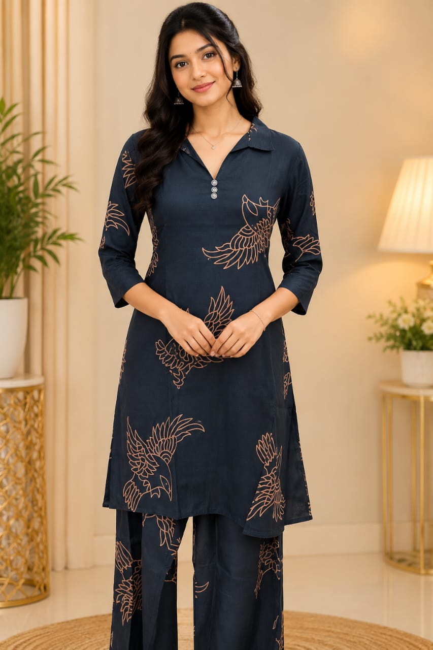 Elegant navy-bule CO-ORD SET
