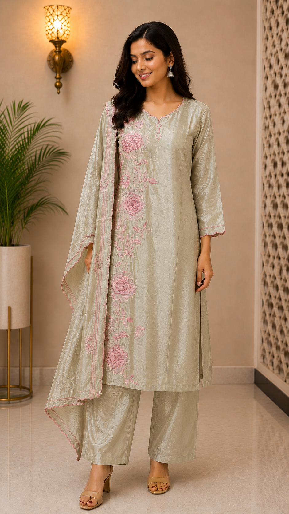 Elegant Tissue silk kurthi set