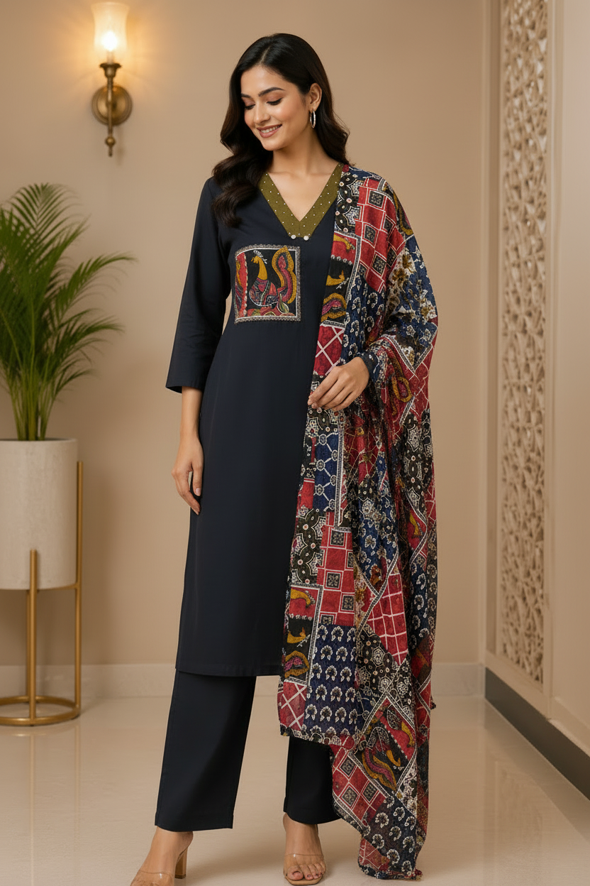 Black  kurti set
