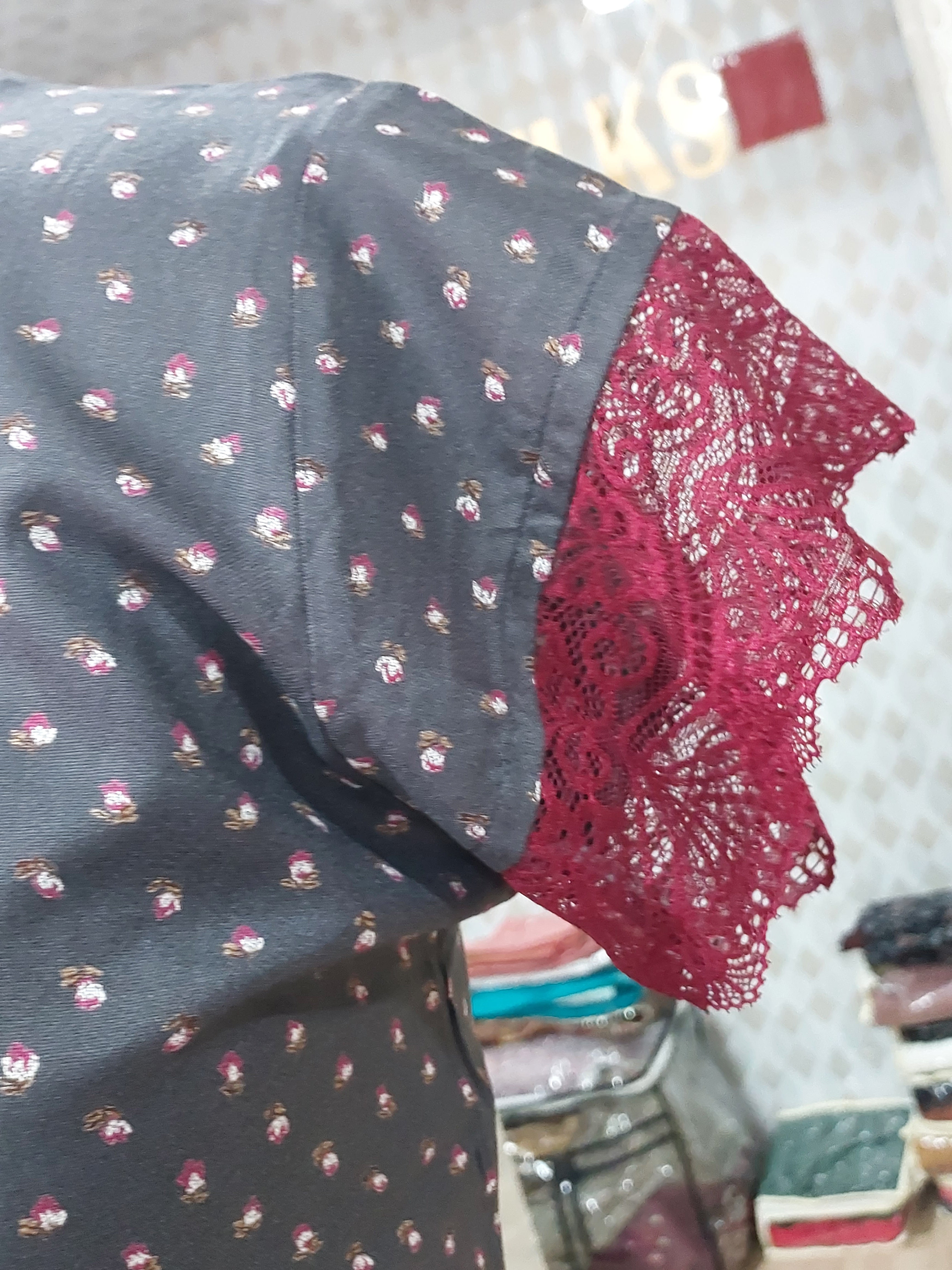 Grey Polka Dot Nighty