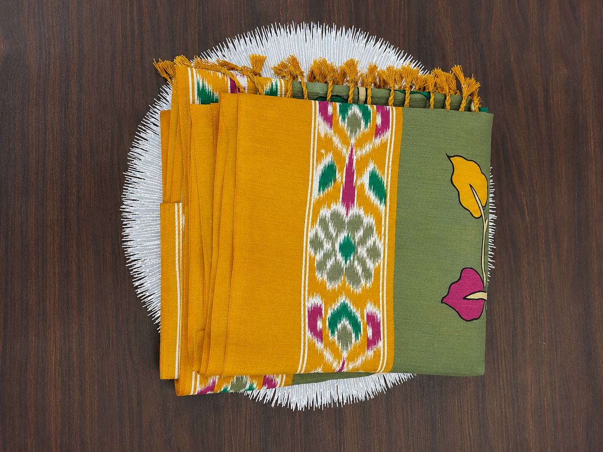 Yellow Floral Saree