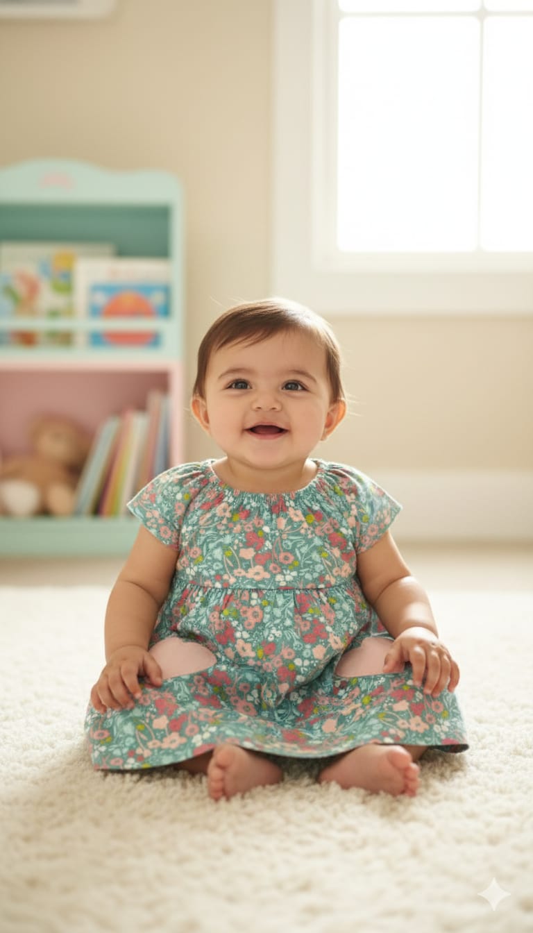 green shade with a charming all-over floral print.