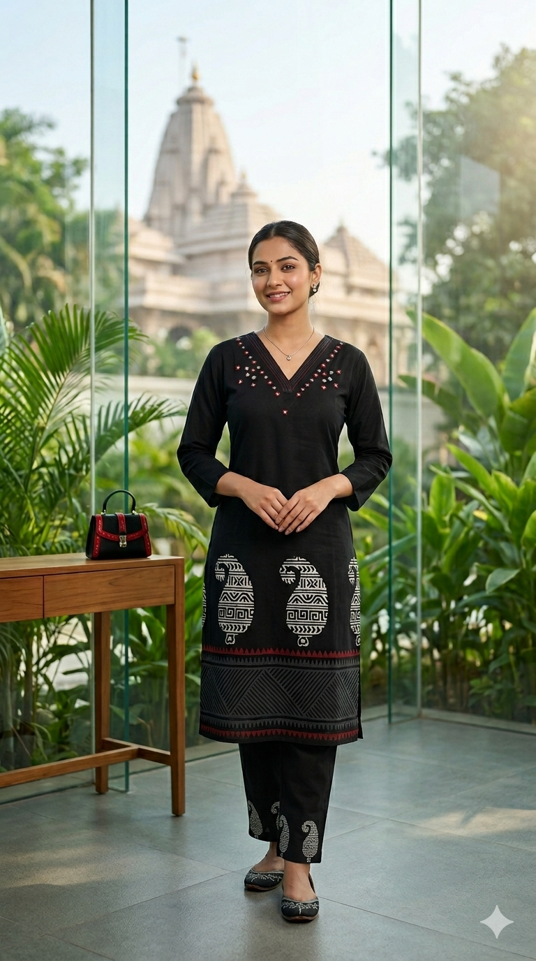 Black kurthi set