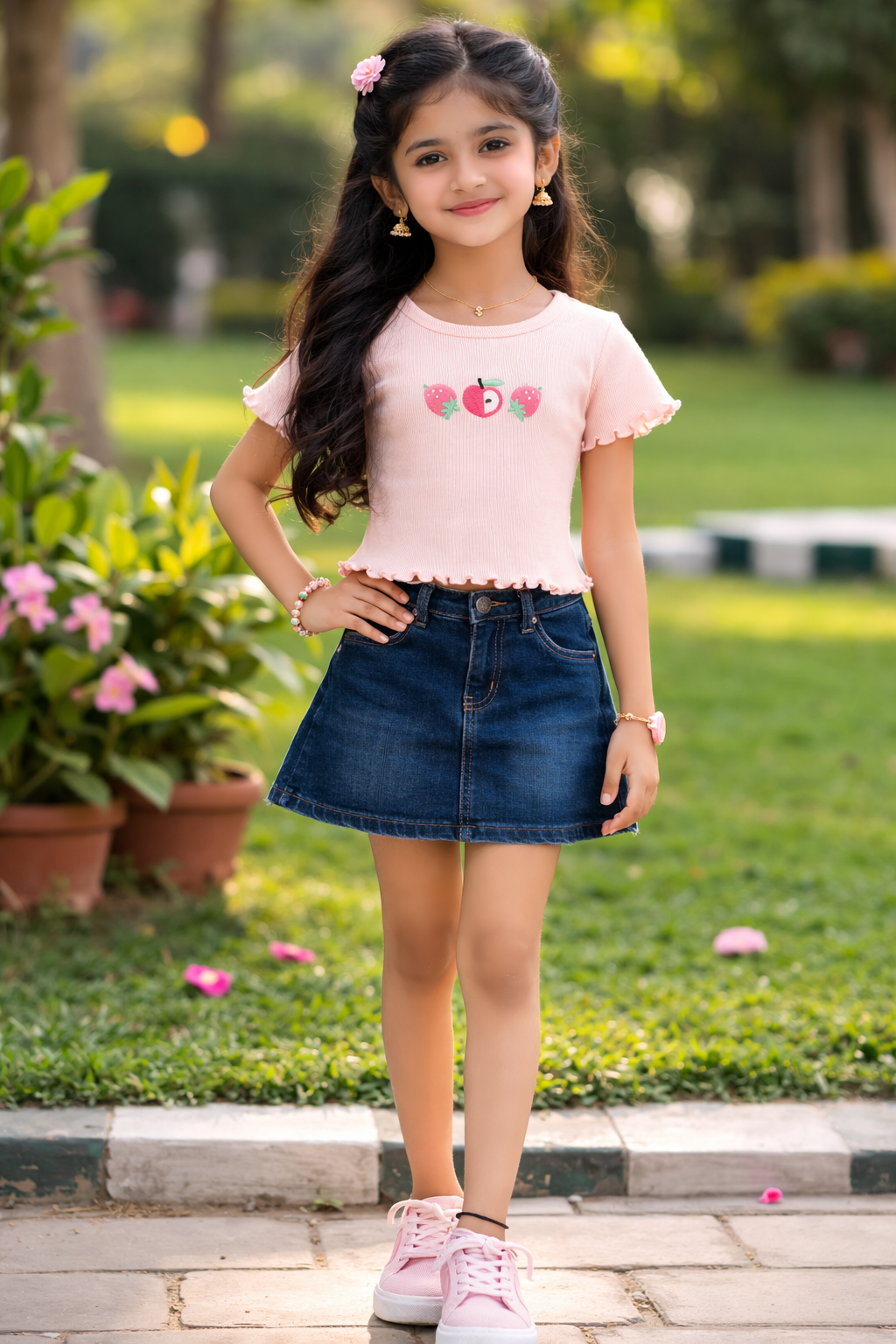 Strawberry print top