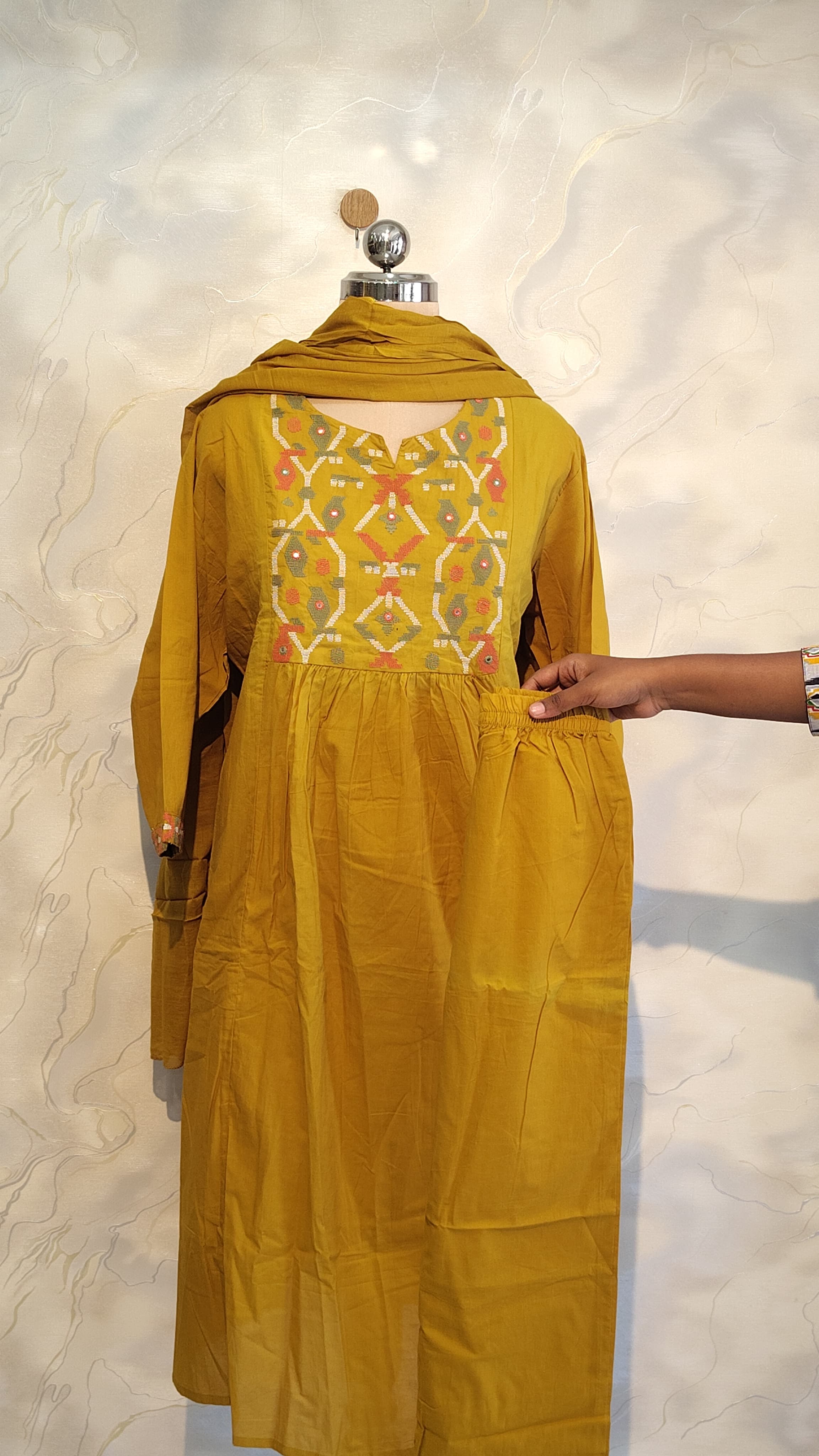 Cotton printed kurthi set