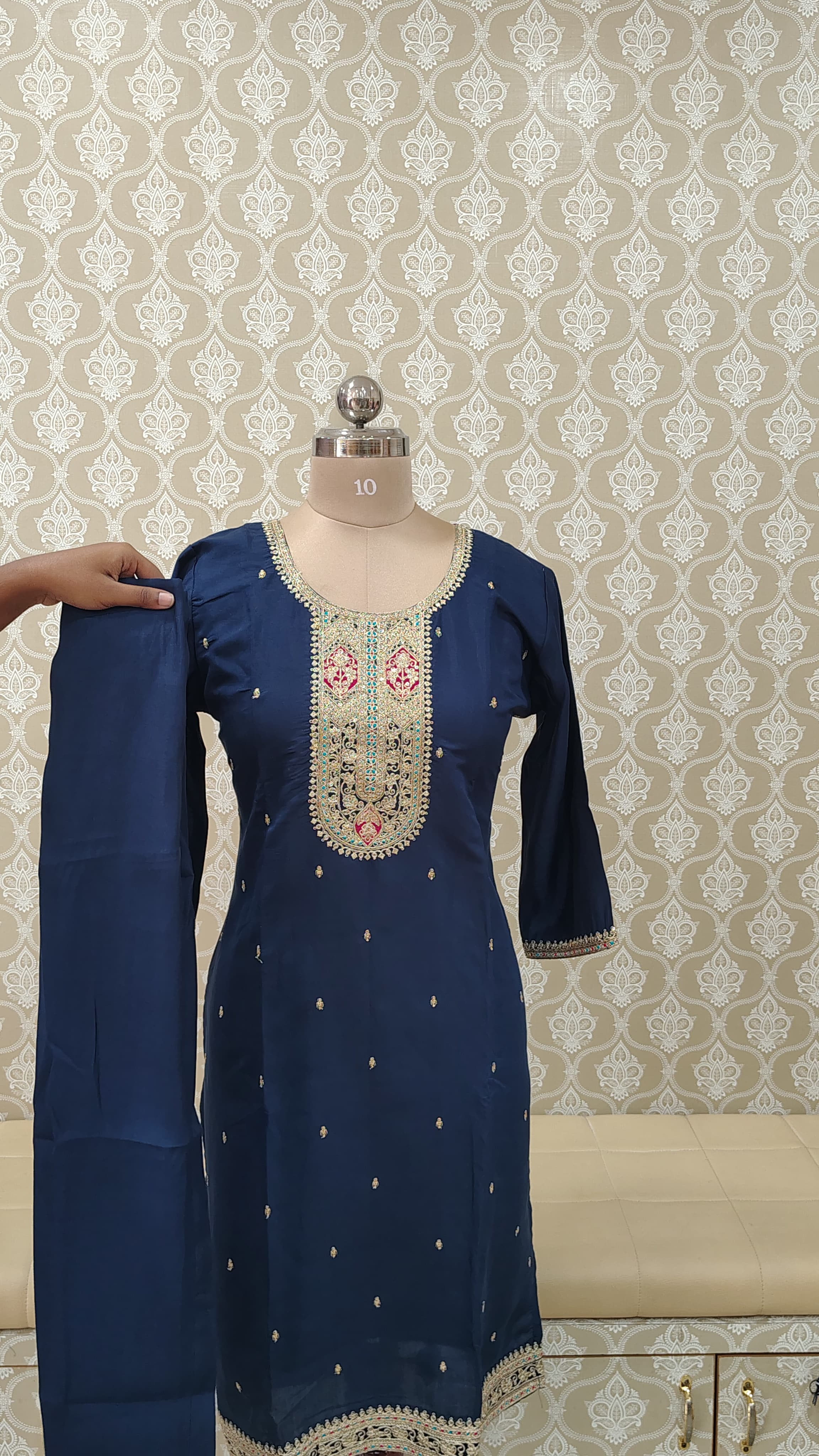 Navy blue salwar set