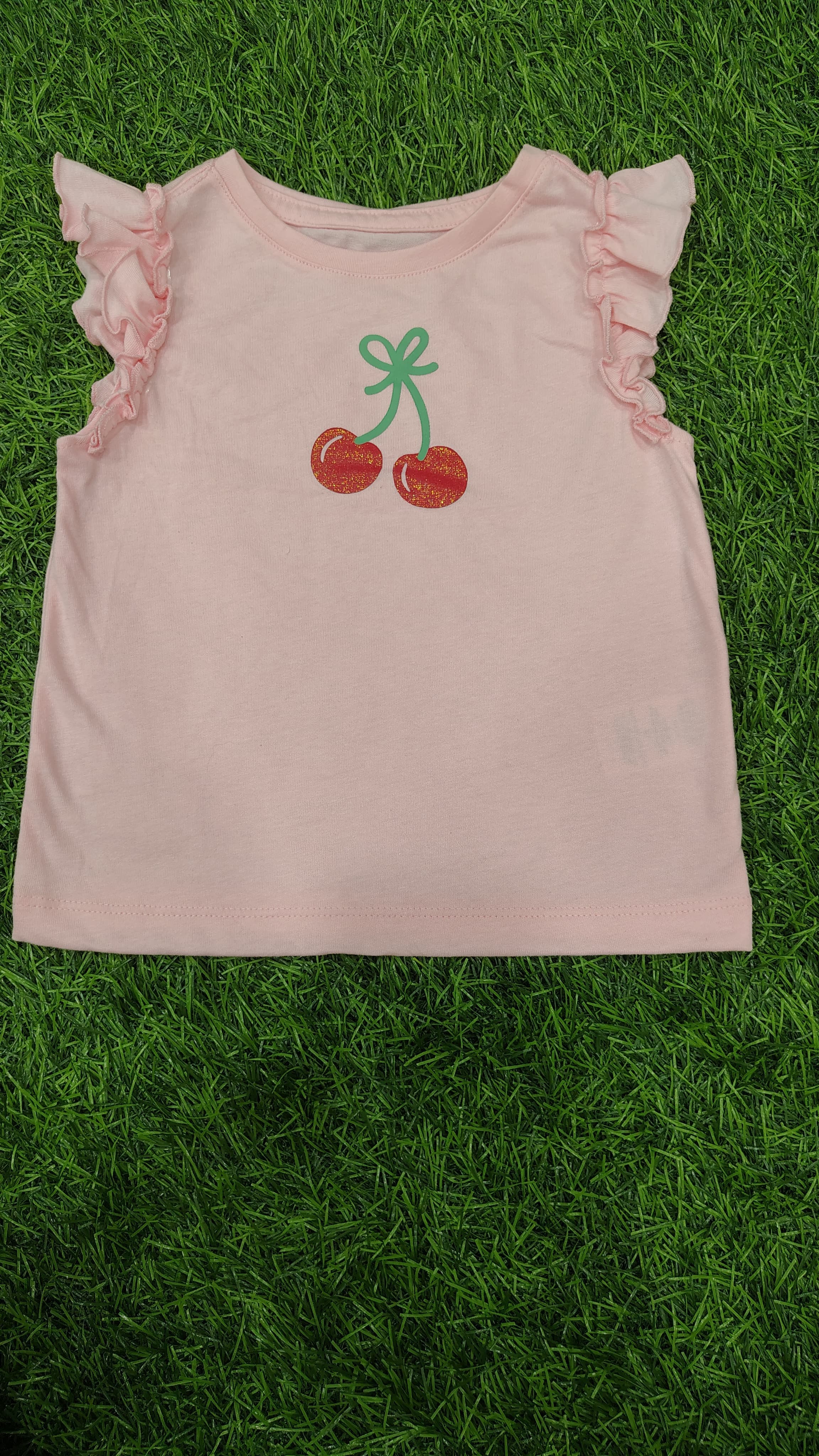 Cherry print baby top