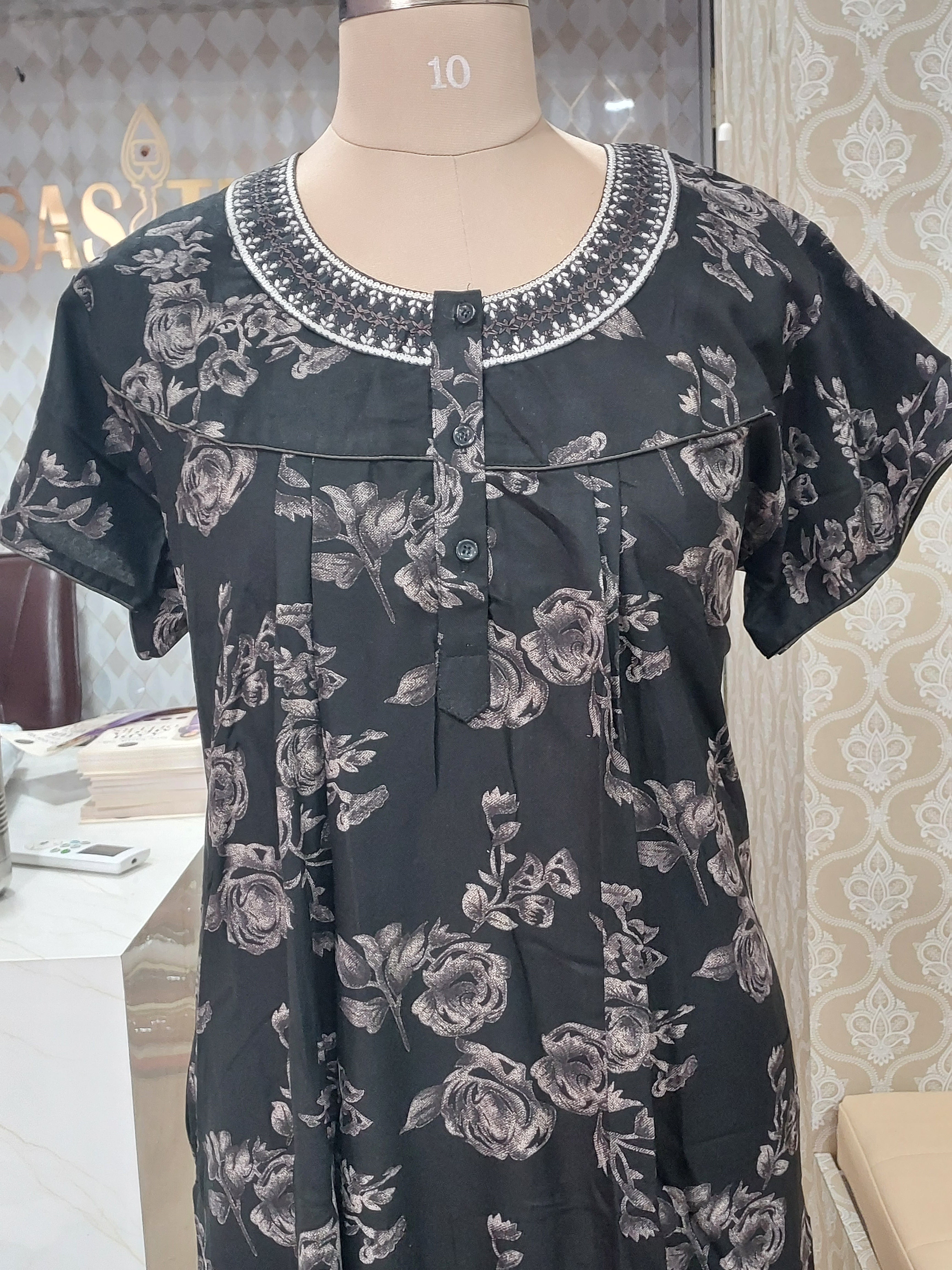 Elegant cotton nighty