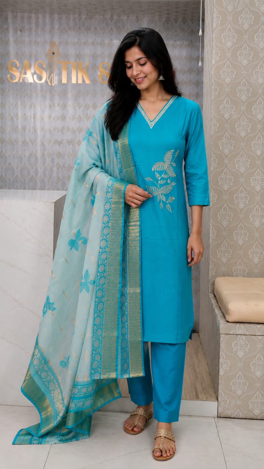 Elegant bule kurta set