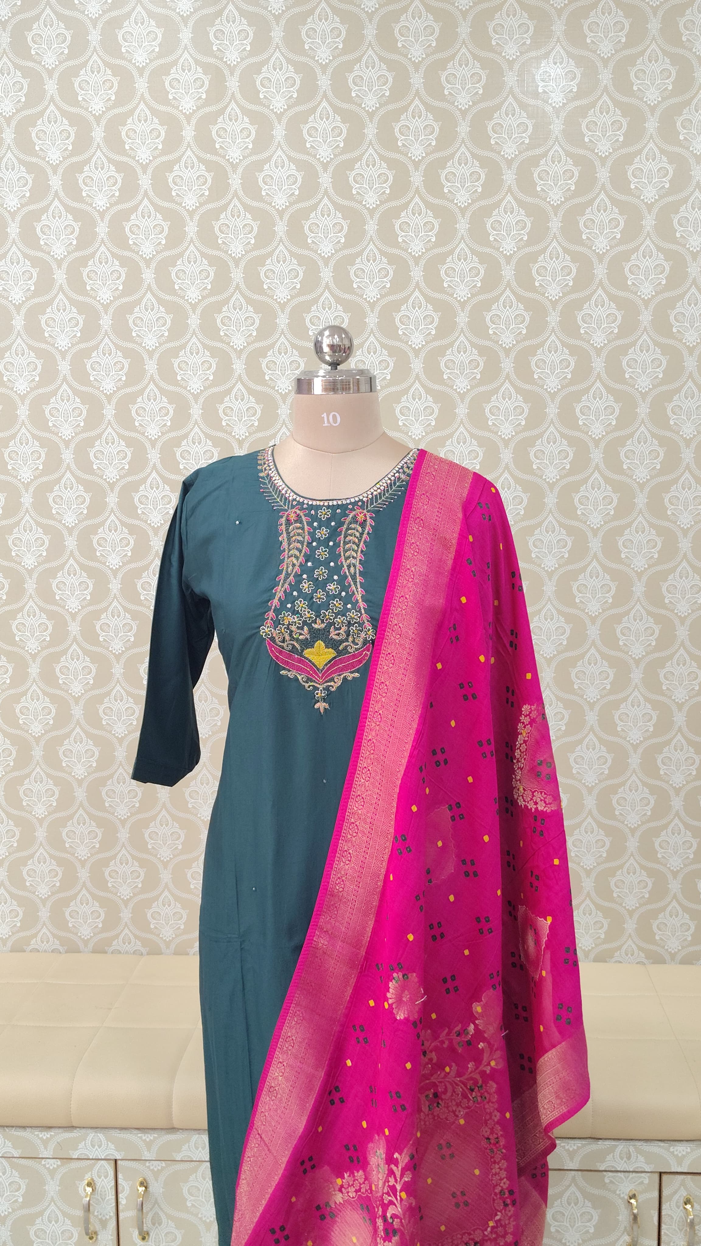 Green kurthi set