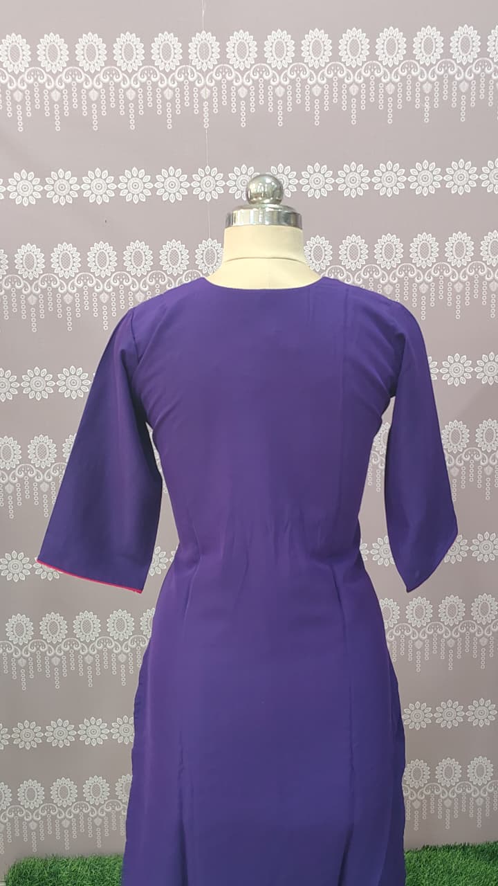 Royal purple kurthi set