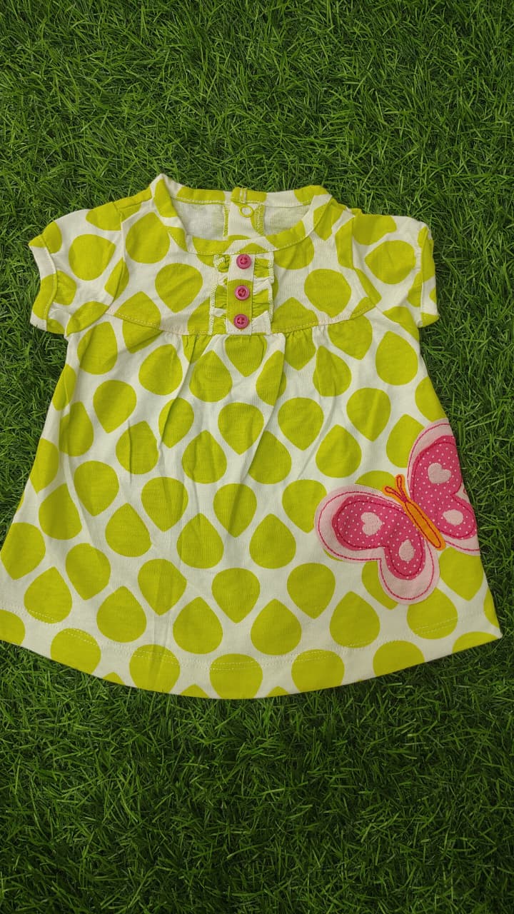 Green baby frock