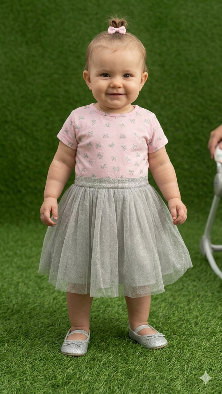 Pink and gray frock