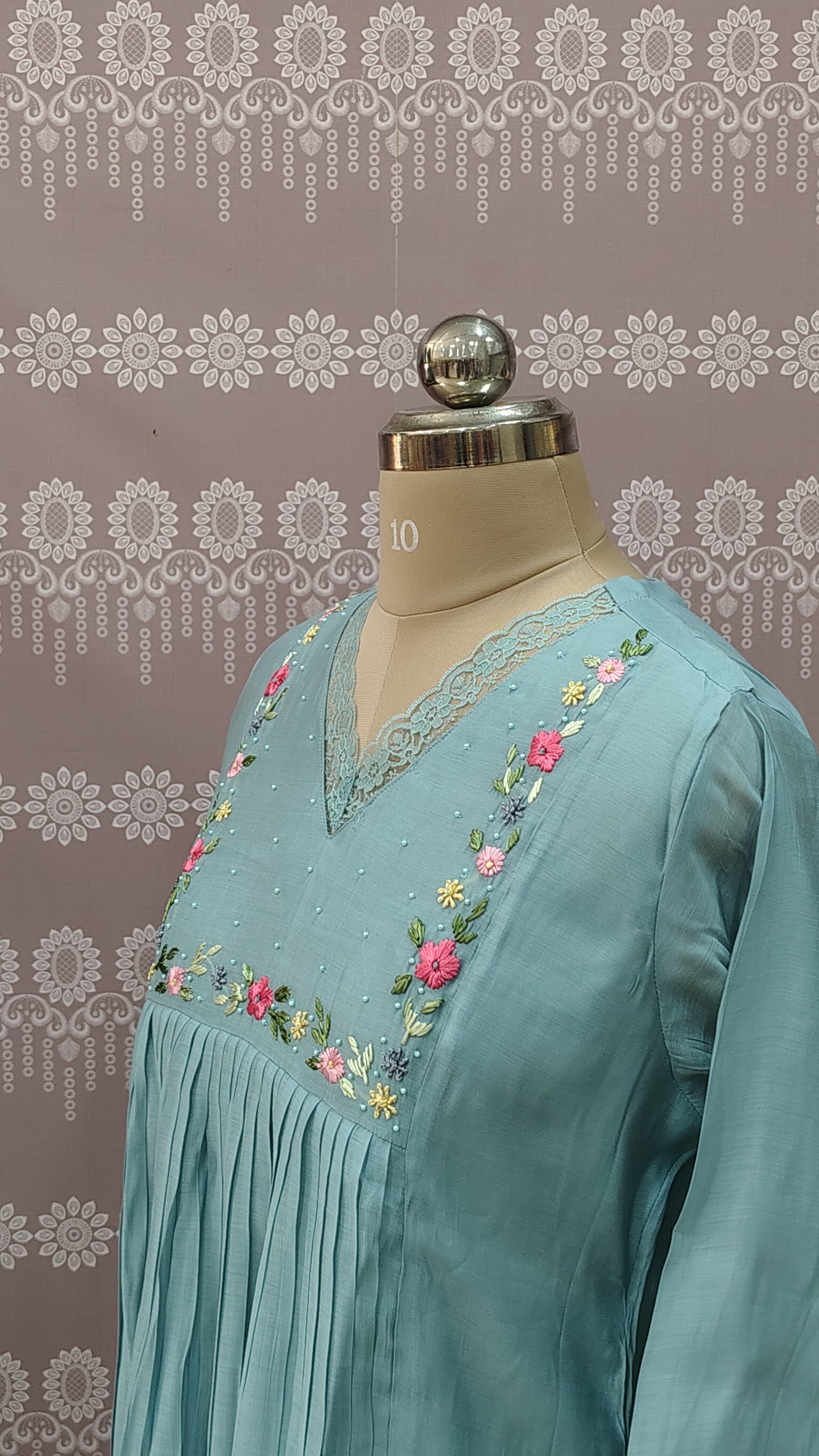 This refreshing sea green maxi