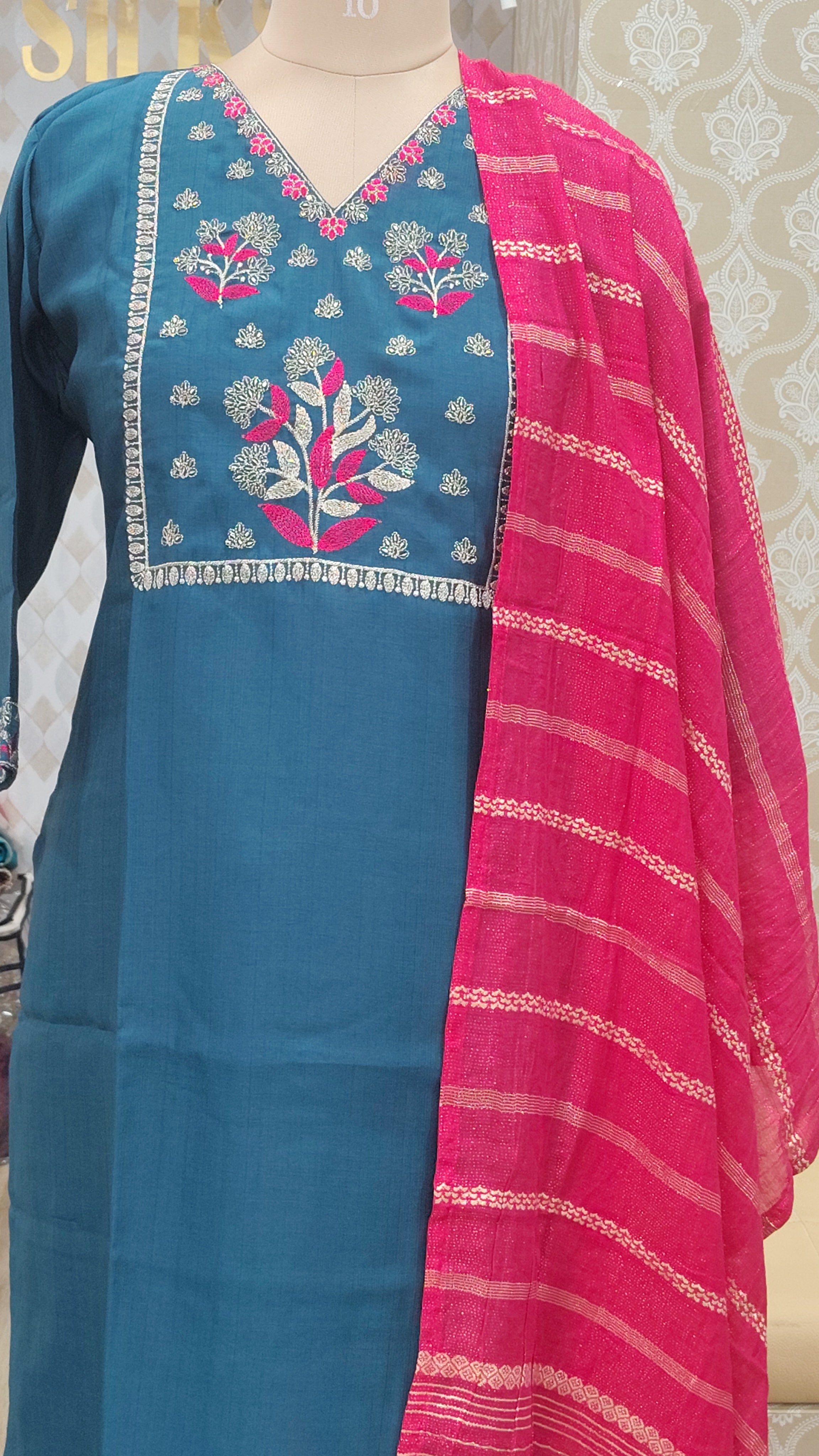 Teal Blue kurta set