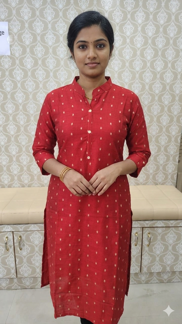 Red Straight kurthi top