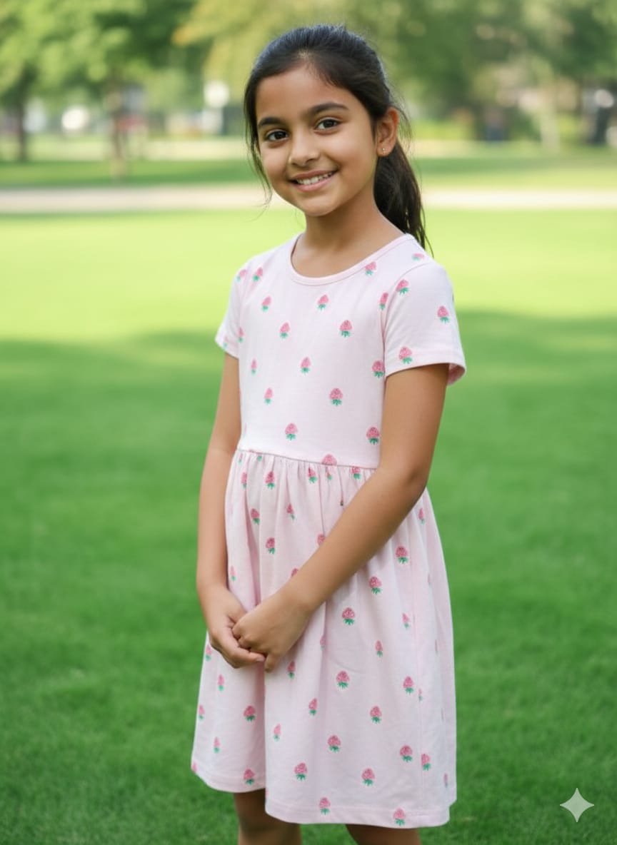 This adorable strawberry print dress