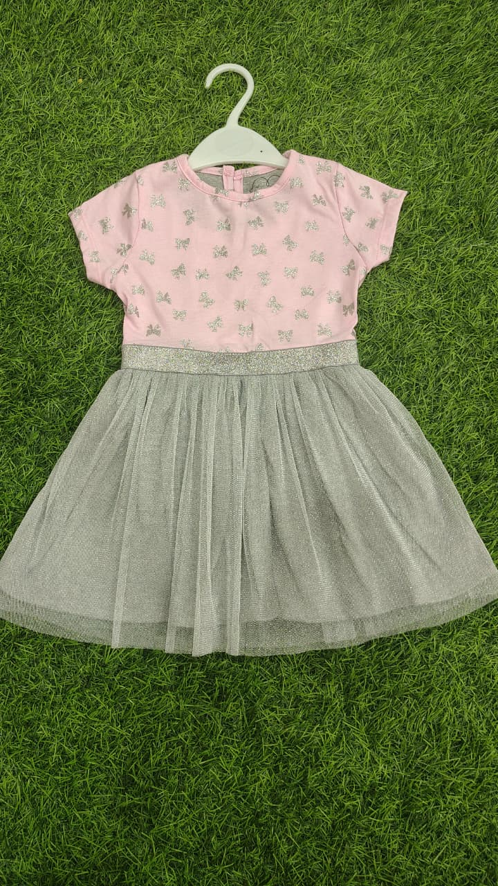 Pink and gray frock