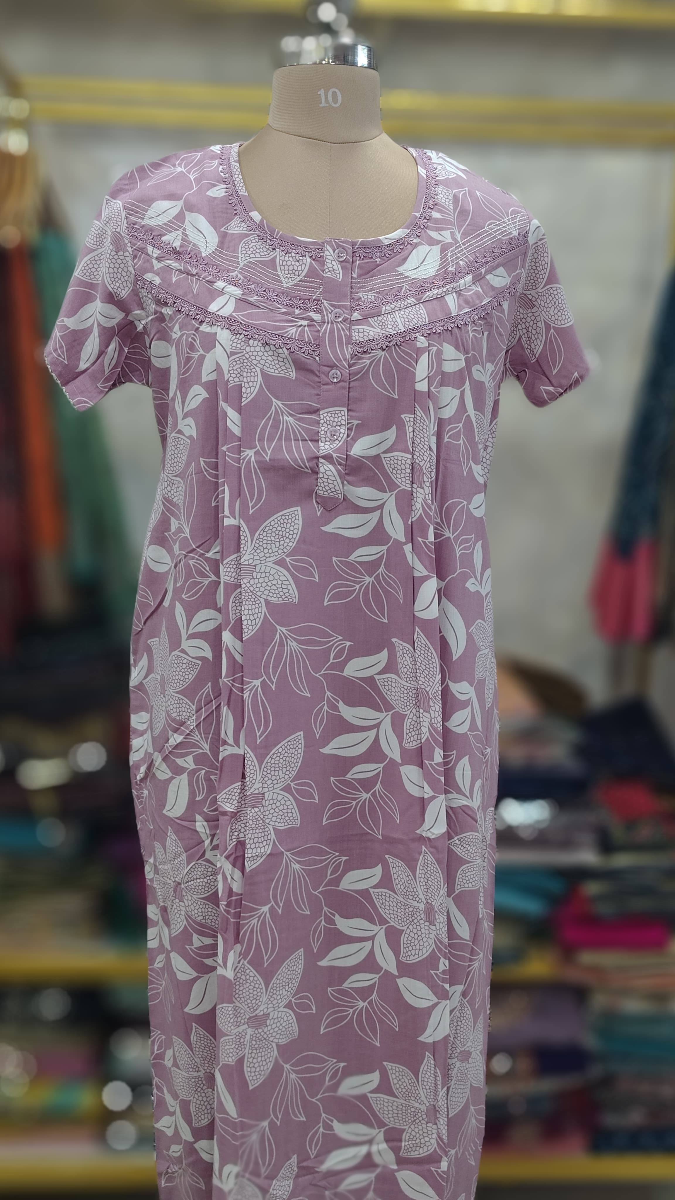 Floral cotton nighty