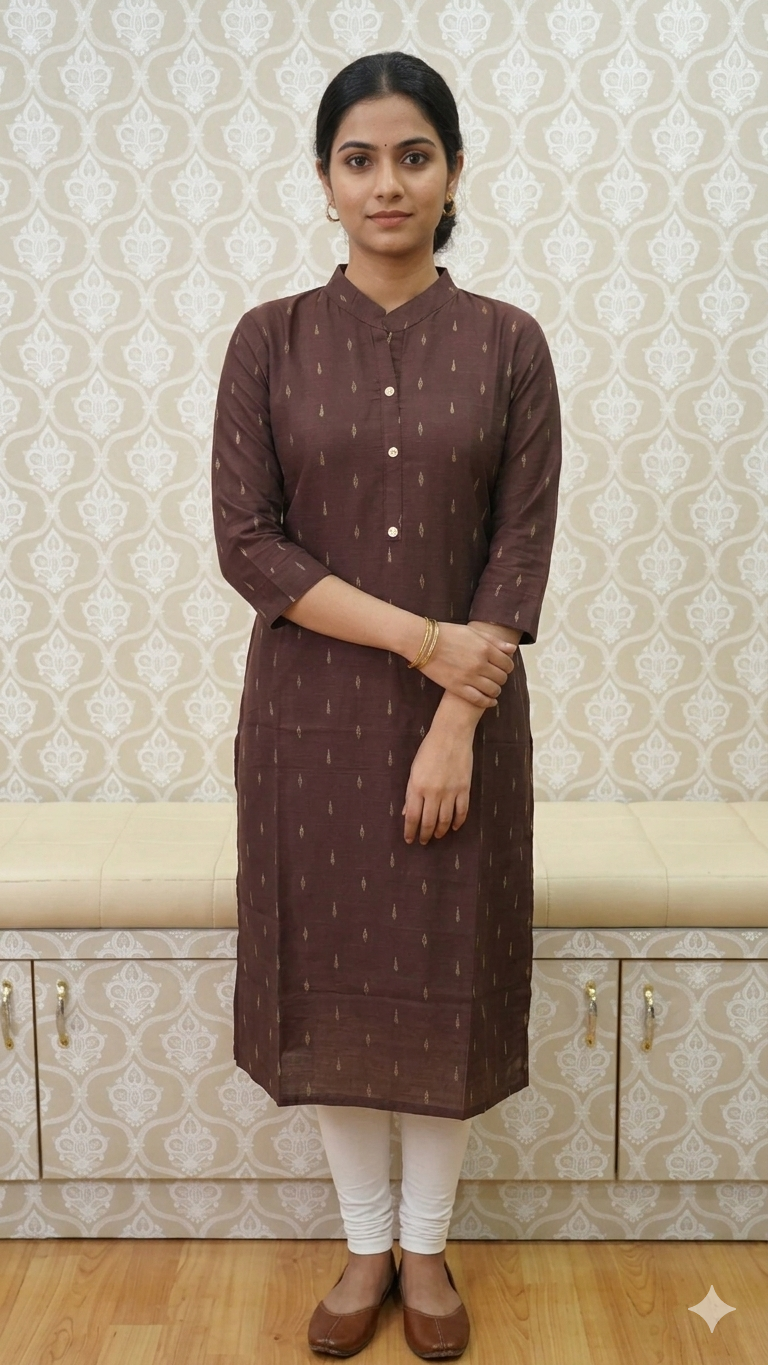 Maroon Straight kurthi top (