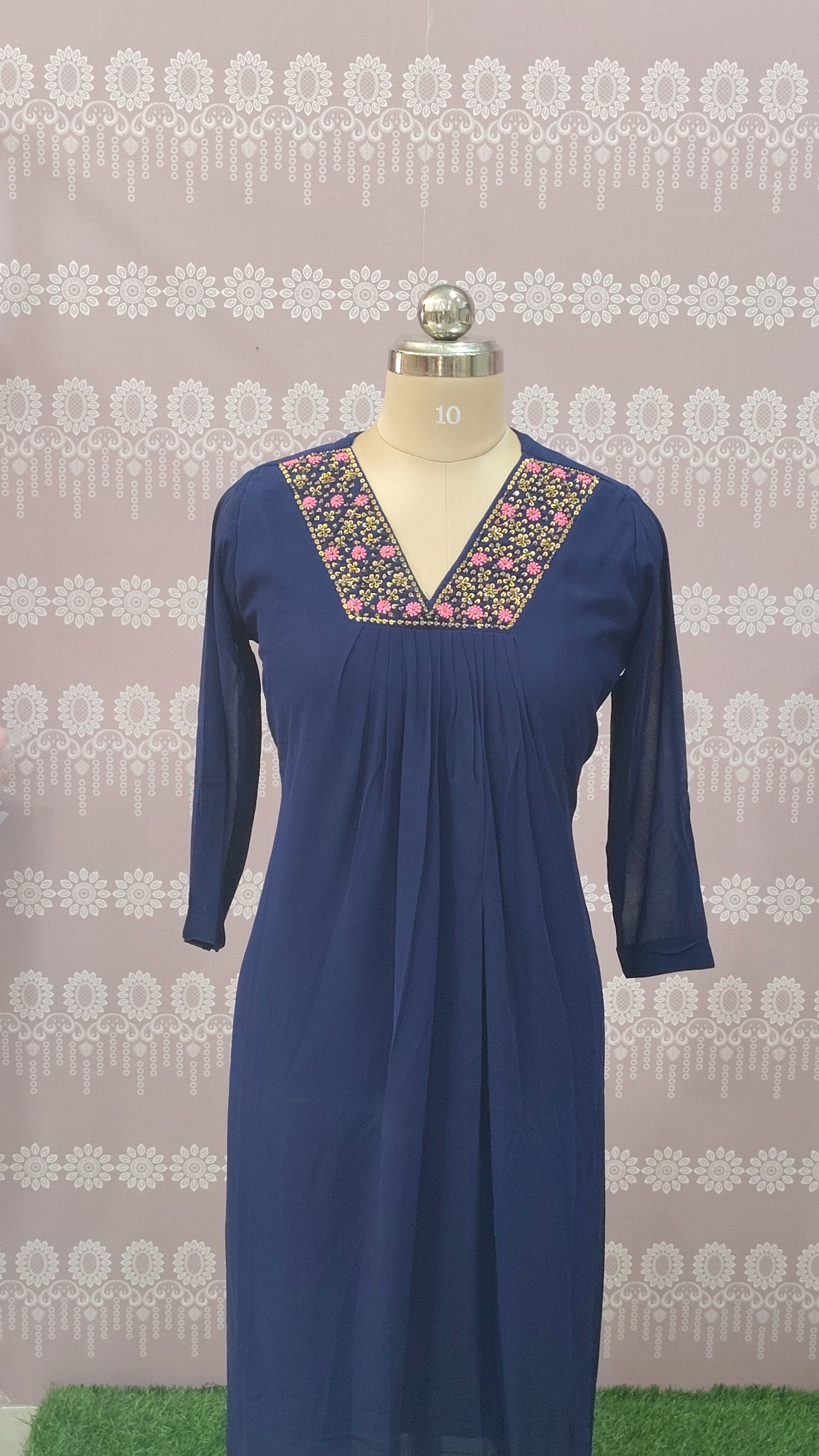 This beautiful navy blue maxi