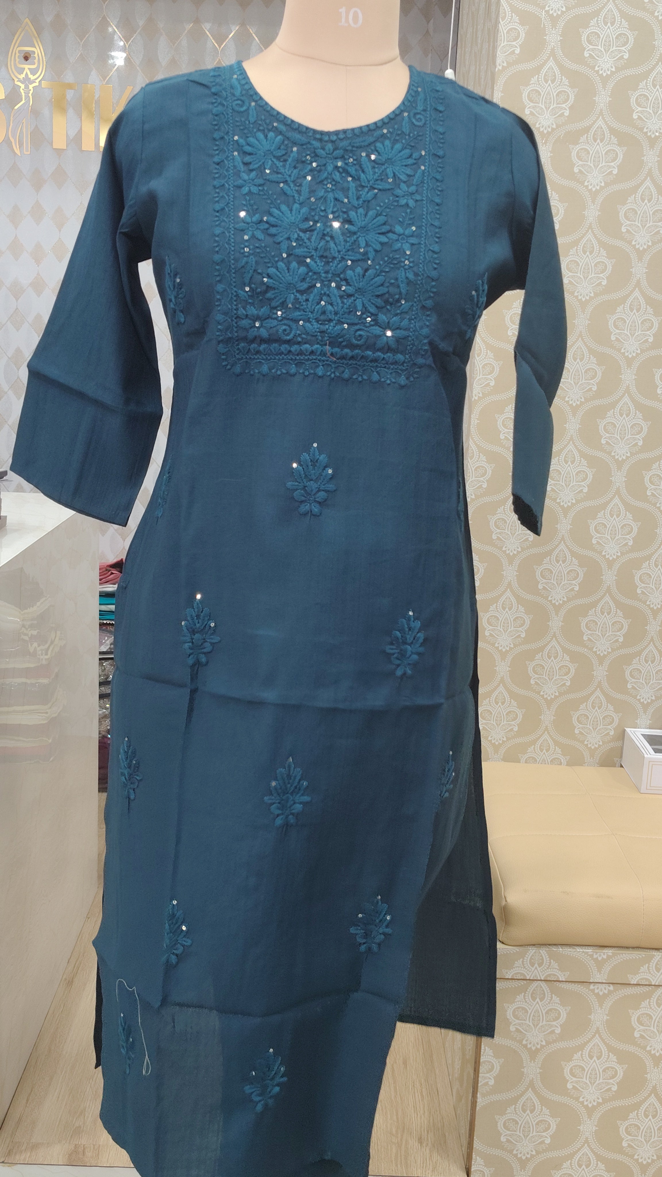 Teal Blue kurti set