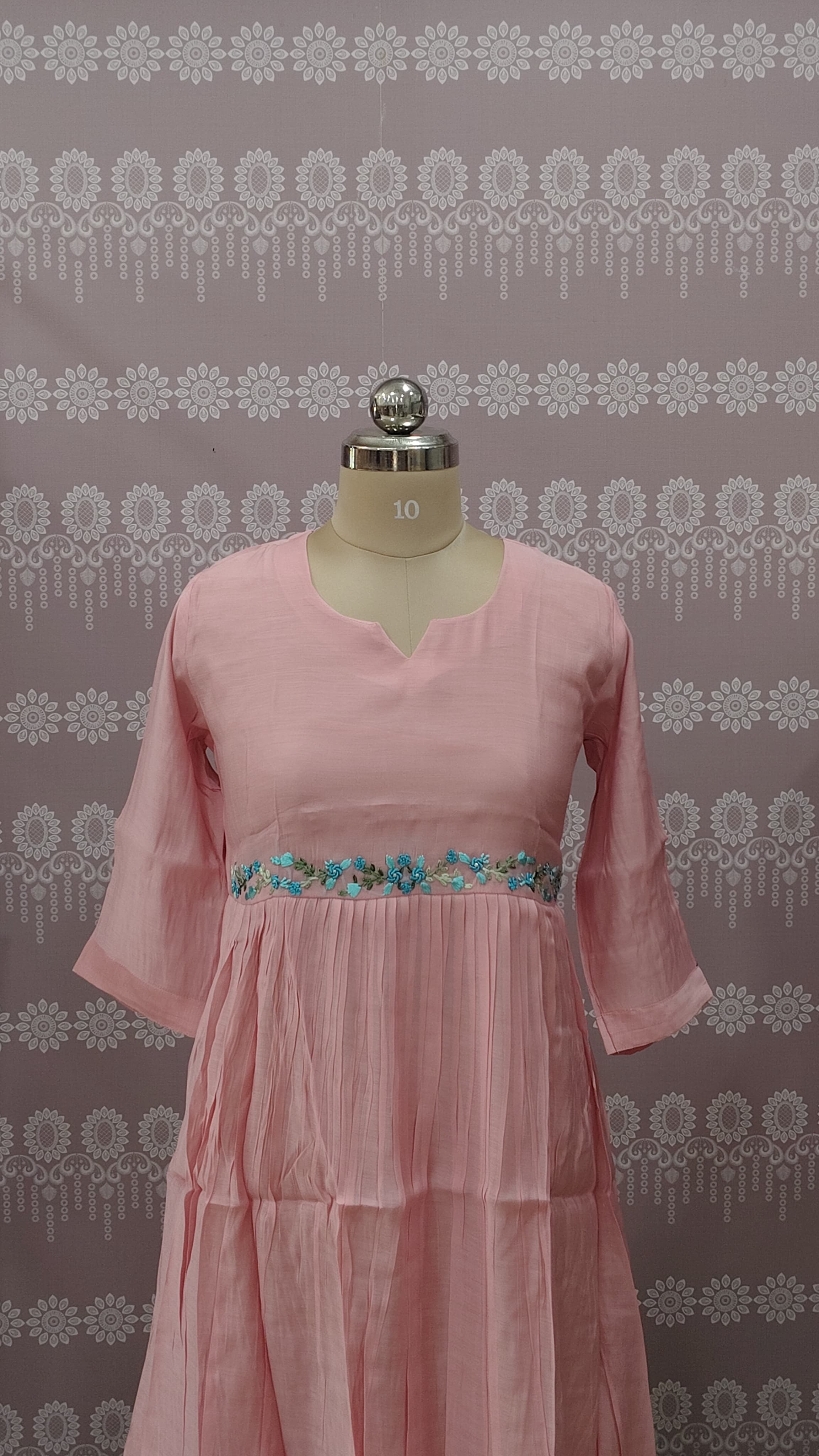 This beautiful pastel pink maxi