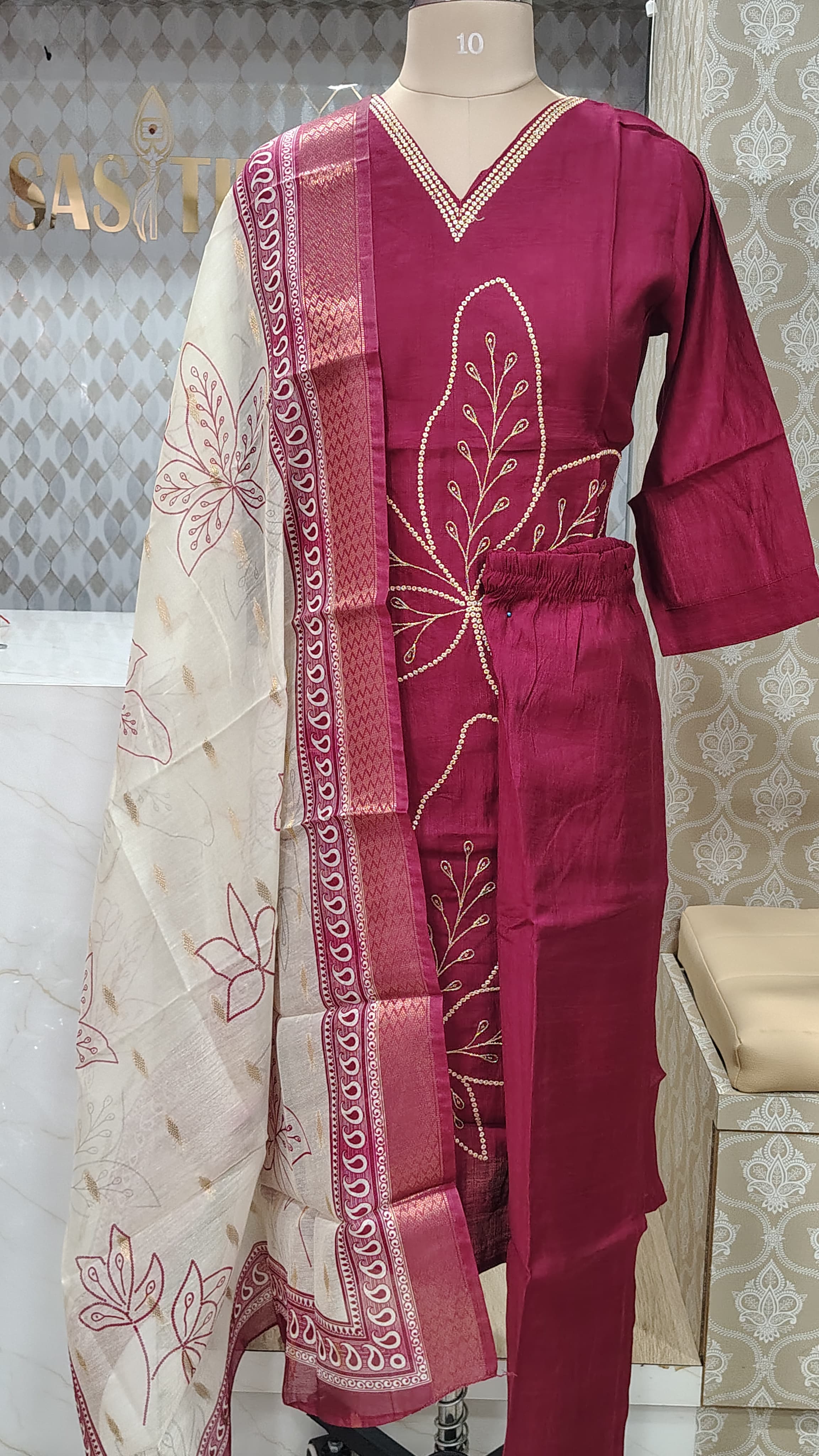 Pink kurti set