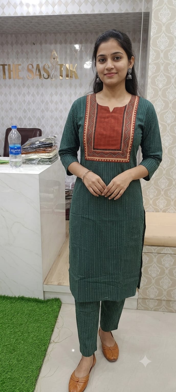 Elegant Dark Green Kurta set
