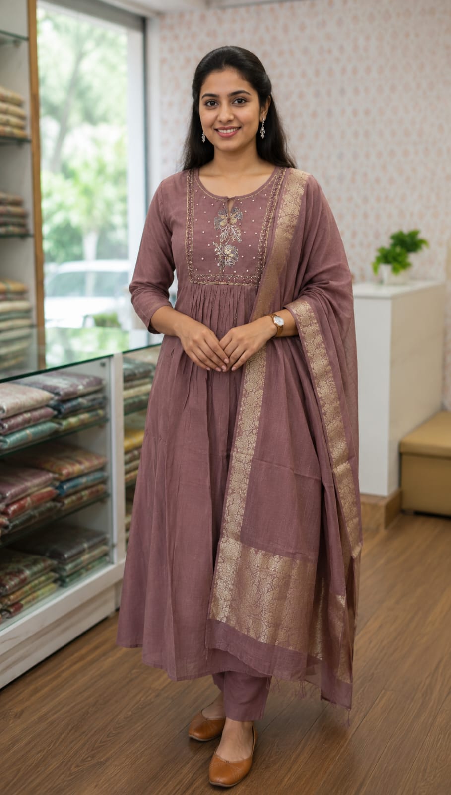 Dusty Mauve Kurti Set